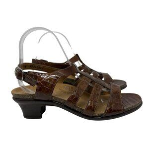 SAS Women’s Allegro Sandals Medium Cognac Croc Women's Size 9W